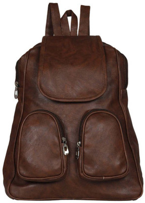 VIEW BAGS DOUBLE POKETS 10 L Backpack(Brown) available at flipkart for Rs.296