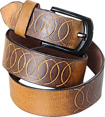 

Style 98 Men Formal, Casual, Party Tan Genuine Leather Belt