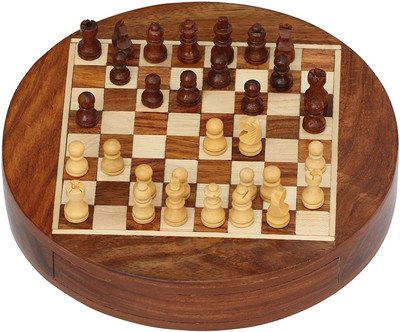 

Triple S Handicrafts Round 7 inch Chess Board Game