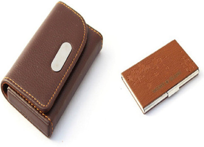 

Roccia Indiano Genuine Leather Card Holder 6 Card Holder(Set of 2, Brown)