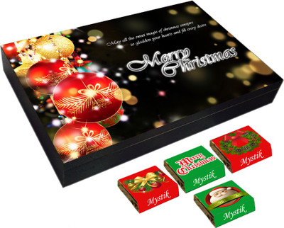 

Mystik Merry Christmas 12 Pc Chocolate Gift BOX Brittles(Pack of 4, 144 g)
