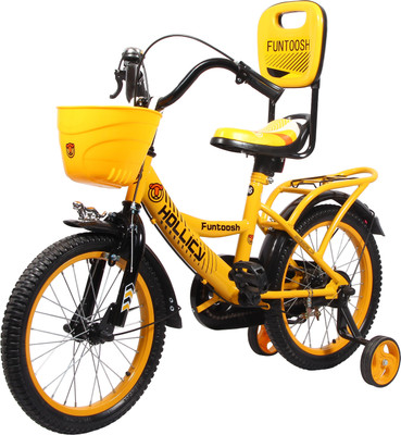 

Hollicy FUNTOOSH 16 INCH KIDS BICYCLE - YELLOW/BLACK 16 T Recreation Cycle(Single Speed, Yellow, Black)