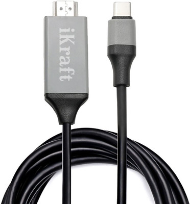 

iKraft MHL USB-C Type C 3.1 to HDMI 4K HDTV Adapter Cable for MHL Supported Devices HDMI Cable(Compatible with Mobile, Laptop, Tablet, Mp3, Gaming Device, Multicolor)