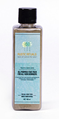 

Rustic Rituals ALL PURPOSE FACE PACK (For all skin disorders) all in one solution. Neem, Tulsi, Ashwagandha Reduces pores | Tightness of skin I Heals Pimples and BlackheadsI Reduces Scars and Freckles | Skin Discoloration and Repairs Inflammation| 50 gm(1