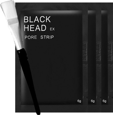 

GutarGoo Activated Charcoal Carbon Peel Off Diy Purifying Black Mask For Blackhead Whitehead (3 Pack 18G,Free Applying Brush)(18 g)