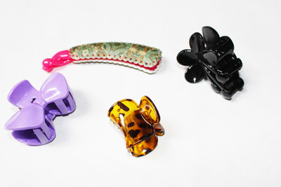 

Wonder Star Combo of 4 hair accessories for daily use Hair Claw, Banana Clip(Multicolor)