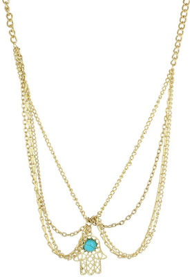 

FAYON Party Style Diva Golden Wedding Hair Chain(Gold)