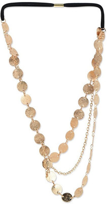 

FAYON Fashion Statement Golden Coins with String Layer Hair Chain(Gold)