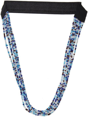 

FAYON Daily Casual Work Blue Multi Beads Chunky Hair Chain(Blue)
