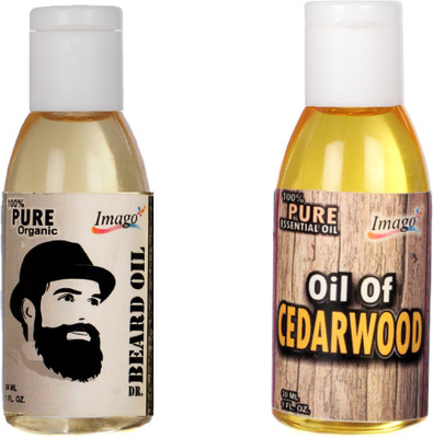 

Imago Beard Moustache Oil & Cedarwood Essential Oil For Skin Hair Hair Oil(60 ml)