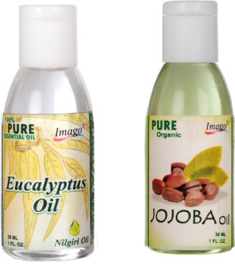 IMAGO Eucalyptus & Jojoba Essential Oil For Skin Hair Growth Massage Cold Cough Hair Oil(60 ml)