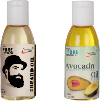

Imago Beard Moustache Oil & Avocado Essential Oil For Skin Hair Hair Oil(60 ml)
