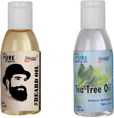 

Imago Beard Moustache Oil & Tea Tree Essential Oil For Skin Hair Hair Oil(60 ml)