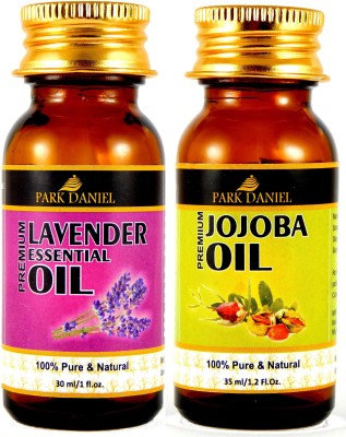 PARK DANIEL Premium Lavender Essential oil(30 ml) and Jojoba Carrier Oil (35 ml)Combo pack of 2 Bottles(65 ml)