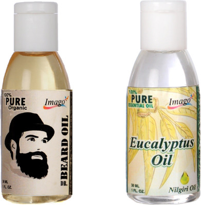 

Imago Beard Moustache Oil & Eucalyptus Essential Oil For Cough cold skin Hair Hair Oil(60 ml)
