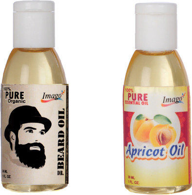 

Imago Beard Moustache Oil & Apricot Essential Oil For Skin Hair Hair Oil(60 ml)
