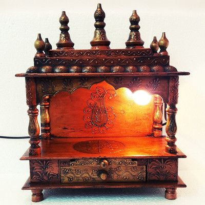 

DDASS wooden temple for home & office Solid Wood Home Temple(Height: 46 cm)