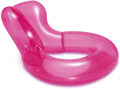 

jilani Intex Transparent Color Inflatable Lounge, 53" X 45" Inflatable Pool Accessory(Pink)