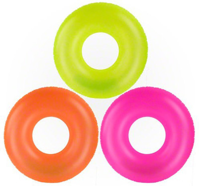 

Intex ® Original Inflatable 1 pc Neon Colored Frost Tube ring (Any Color) Inflatable Pool Accessory(Multicolor)