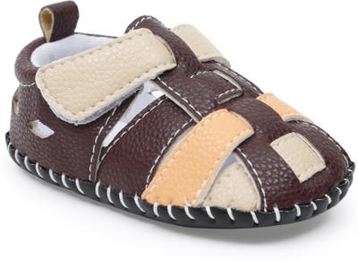 Lilliput Boys & Girls Velcro Strappy Sandals(Brown