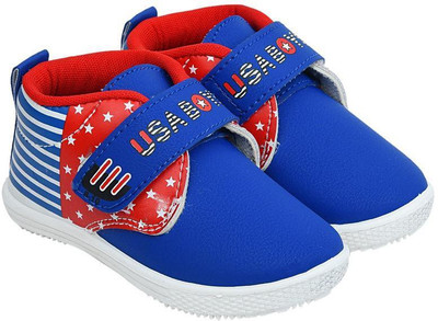

Hotland Boys Velcro Running Shoes(Red, Blue