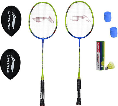 

Li-Ning XP-810 badminton Kit ( rackets, 2 grip, 1 727 nylon shuttlecock ) Badminton Kit
