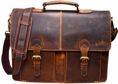 

Zakara 15 inch Laptop Messenger Bag(Yellow), Brown