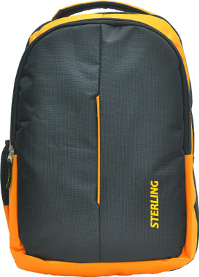 

Sterling 17 inch Expandable Laptop Backpack(Black, Orange)