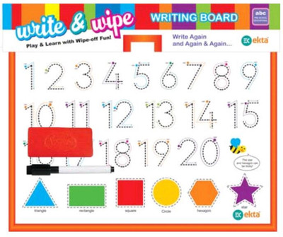 

AR Enterprises WRITE & WIPE WRITING BOARD 2 IN 1 WRITE & WIPE WRITING BOARD (NUMBERS + SHAPES(Multicolor)