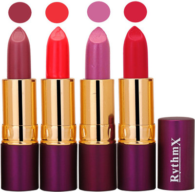 

Rythmx Mauvish Purple,Orange,Purple,Redish Pink Long Lasting Lisptick Set(Mauvish Purple,Orange,Purple,Redish Pink)
