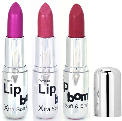 

Color Fever Lip Bomb Creme Lipstick - Fuchsia / Redwood / HazelNut(Multicolor, 12.6 g)