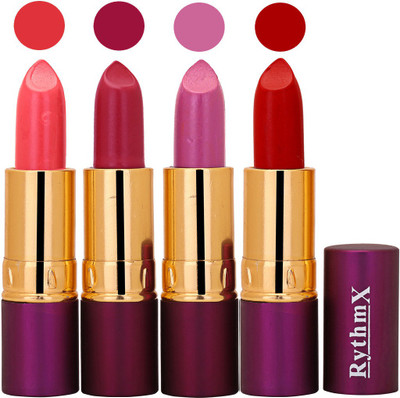 

Rythmx Baby Pink,Deep Purple,Voilet Purple,Deep Red Long Lasting Lisptick Set(Baby Pink,Deep Purple,Voilet Purple,Deep Red)