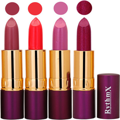 

Rythmx Mauvish Purple,Noen Red,Light Purple,Shimmer Mazanta Long Lasting Lisptick Set(Mauvish Purple,Noen Red,Light Purple,Shimmer Mazanta)