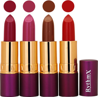 

Rythmx Deep Purple,Lite Purple,Brown,Red Long Lasting Lisptick Set(Deep Purple,Lite Purple,Brown,Red)