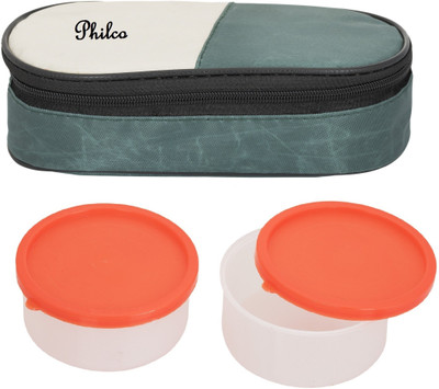 

Philco 2 in 1 Mehndi Lunchbox-2 Plastic Container 2 Containers Lunch Box(400 ml), Multicolor