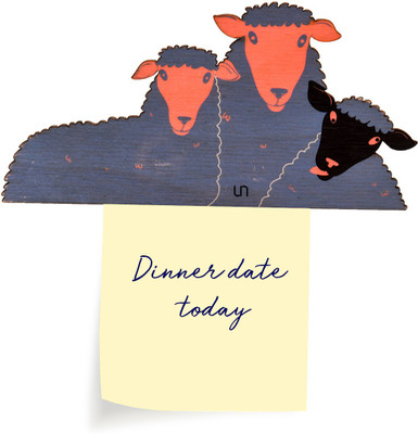 

collarfolk CollarFolk Post-It Fridge Magnets - Black Sheep Of The Family- Pink Blue Fridge Magnet Pack of 4(Blue)