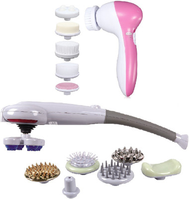GHK HC14 Magic Complete Body Massager & 5 in 1 Portable Compact Face Massager for Facial Special Combo Offer Massager(Multicolor)