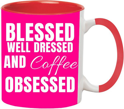

Ashvah Blessed Ceramic Mug(350 ml), Red