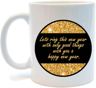 

Juvixbuy New Year & Quotes Printed Coffee Ceramic Mug(325 ml), Multicolor