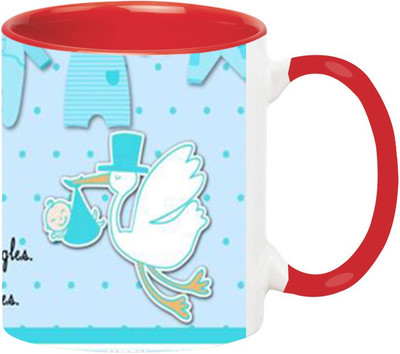 

Ashvah It’s a BOY Ceramic Mug(350 ml), Red