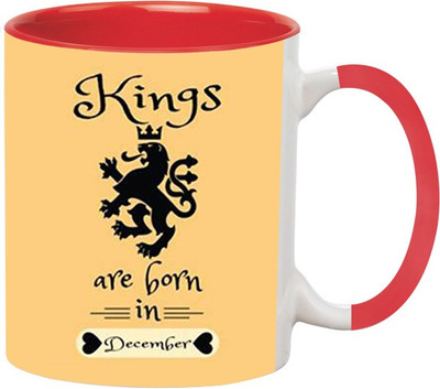 

Ashvah Born in December 916 Ceramic Mug(350 ml), Red