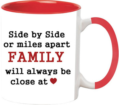 

Ashvah Family Ceramic Mug(350 ml), Red