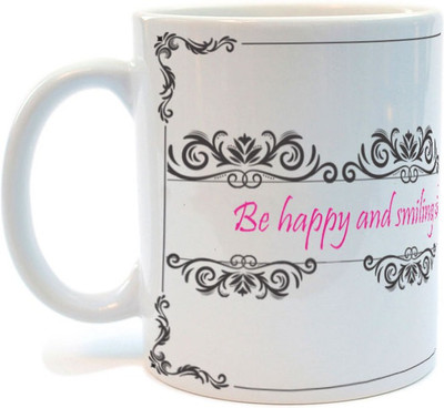 

Juvixbuy Happy Birthday Be Happy and smiling s .Happy birthday Printed Coffee Ceramic Mug(325 ml), Multicolor