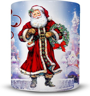 

Ackme Design Christmas mug Santa Hope Ceramic Mug(325 ml), Multicolor