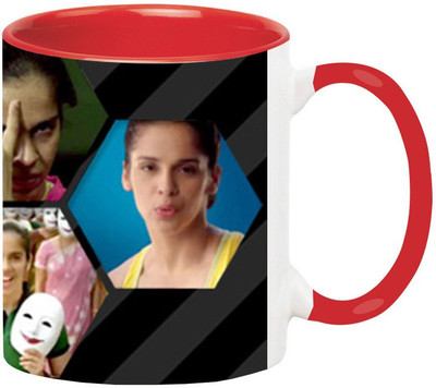 

Ashvah Saina Nehwal 479 Ceramic Mug(350 ml), Red
