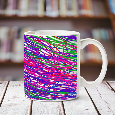 

Chanakya Colors of Life Printed White Coffee Ceramic Mug(350 ml)