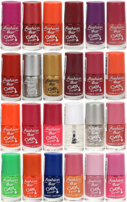 

Fashion Bar Gel Style Nail polish Jumbo Combo Pack 1031 Multicolor(Pack of 24)