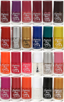 

Fashion Bar Gel Style Nail polish Jumbo Combo Pack 1021 Multicolor(Pack of 24)