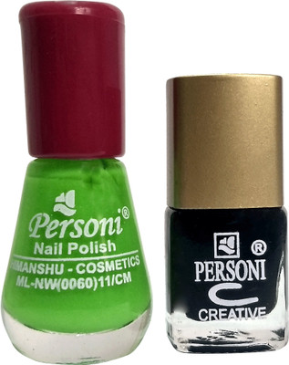 

Personi Combo of Set 2 Nail Paints (set-2) Black(Pack of 2)