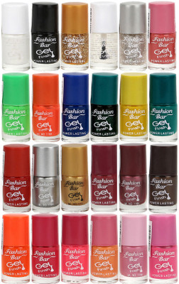 

Fashion Bar Gel Style Nail polish Jumbo Combo Pack 1033 Multicolor(Pack of 24)